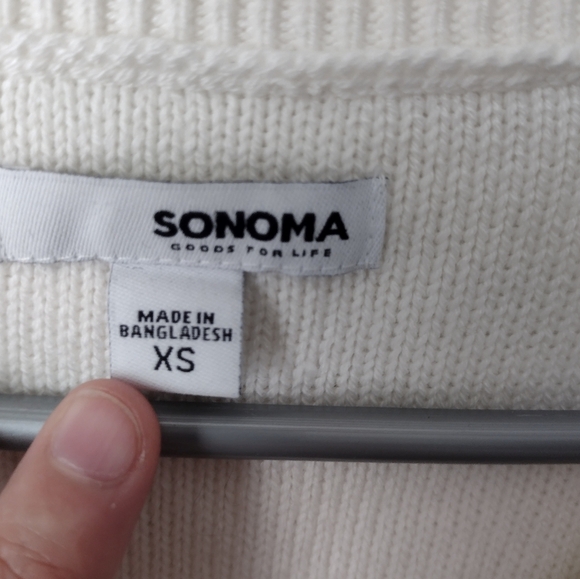 Sonoma NWT Ivory Knit Sweater Size XS - Picture 3 of 3